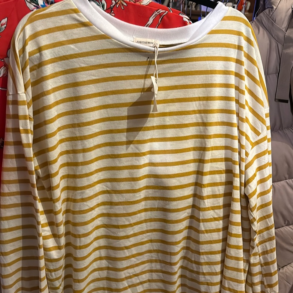 ANDYHEWHY Los Angelesgeles LongSleeve top size:M, Color:knit stripes